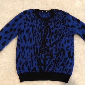 Blue Leopard Sweater